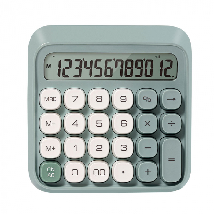 CALCULATOR 12 DIG RETRO M36 VERDE DELI [1]