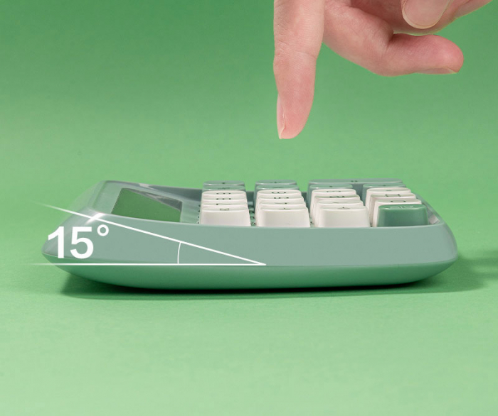 CALCULATOR 12 DIG RETRO M36 VERDE DELI [5]