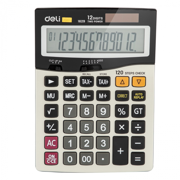 CALCULATOR BIROU 12DIG METAL 1629 DELI [1]