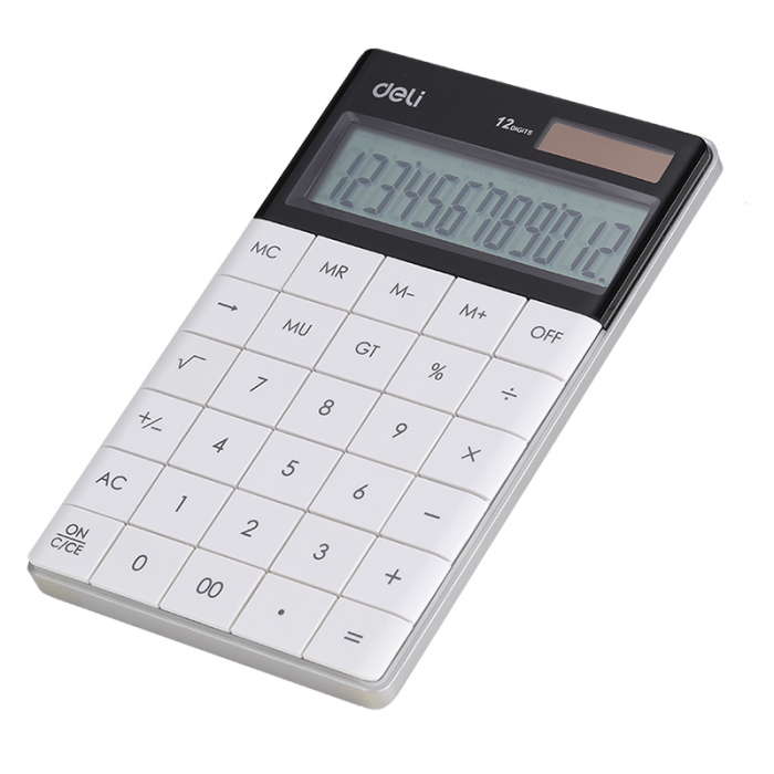 CALCULATOR BIROU 12DIG MODERN ALB DELI [2]