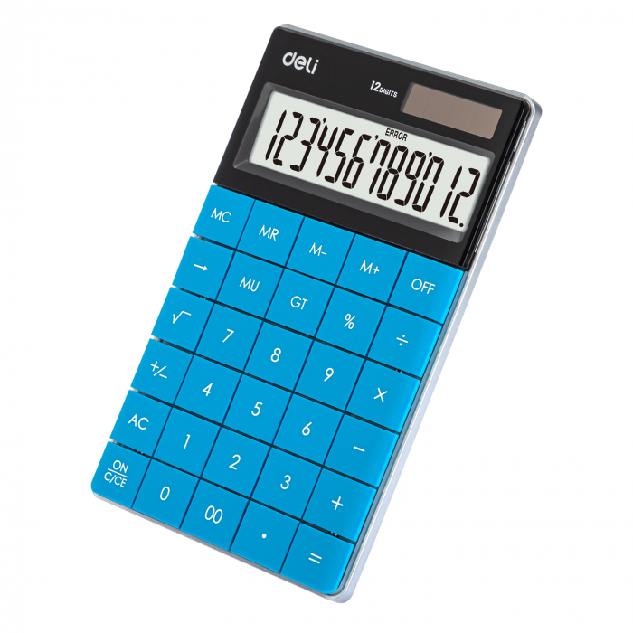 CALCULATOR BIROU 12DIG MODERN ALBASTRU DELI [3]