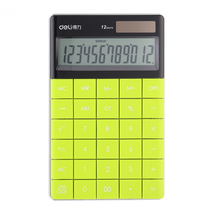 CALCULATOR BIROU 12DIG MODERN VERDE DELI [1]