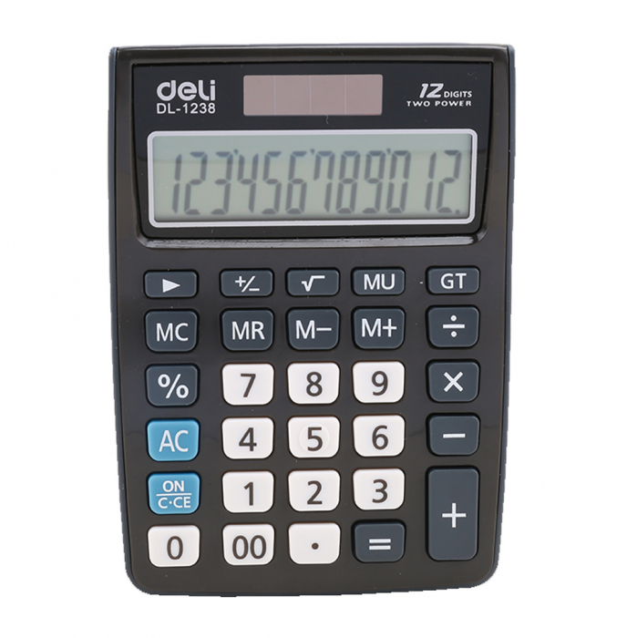 CALCULATOR BIROU 12DIG NEGRU 1238 DELI [1]