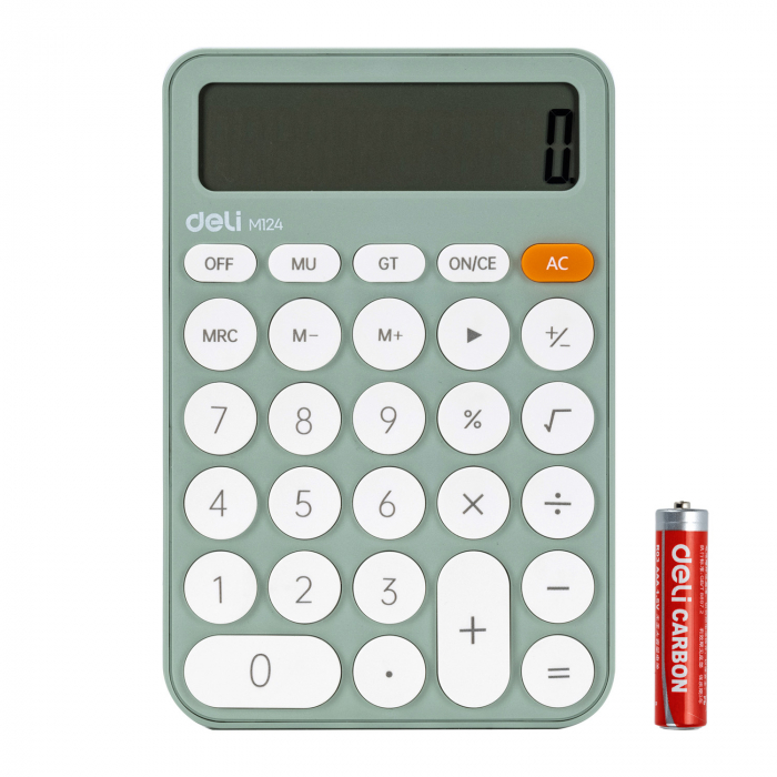 CALCULATOR BIROU 12DIG PLASTIC FASHION EM124 VERNIL DELI [1]