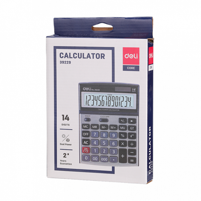 CALCULATOR BIROU 14DIG METAL 39229 DELI [2]