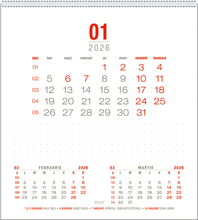 Calendar de birou Prisma, PVC, CA [4]