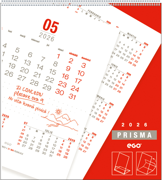 Calendar de birou Prisma, PVC, CA [3]