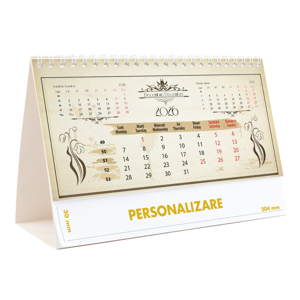 Calendar de birou Vintage1, 12 file, CD [23]