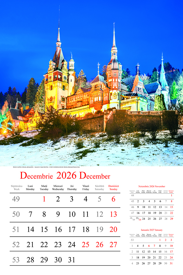 Calendar de perete Castles, CT [2]