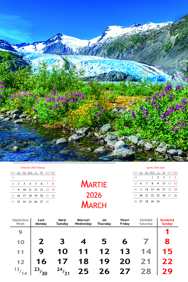 Calendar de perete Landscapes, CT [2]
