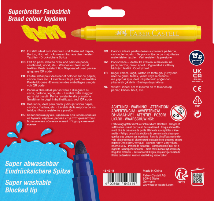 CARIOCA 12 CULORI JUMBO SUPERWASHABLE FABER-CASTELL [2]