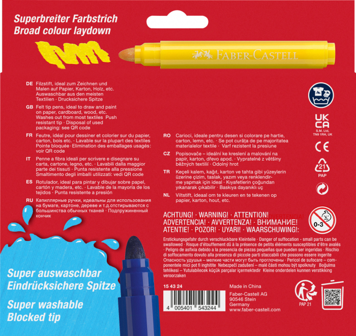 CARIOCA 24 CULORI JUMBO SUPERWASHABLE FABER-CASTELL [4]