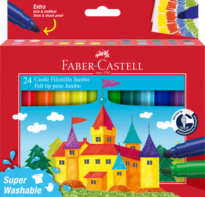 CARIOCA 24 CULORI JUMBO SUPERWASHABLE FABER-CASTELL [1]