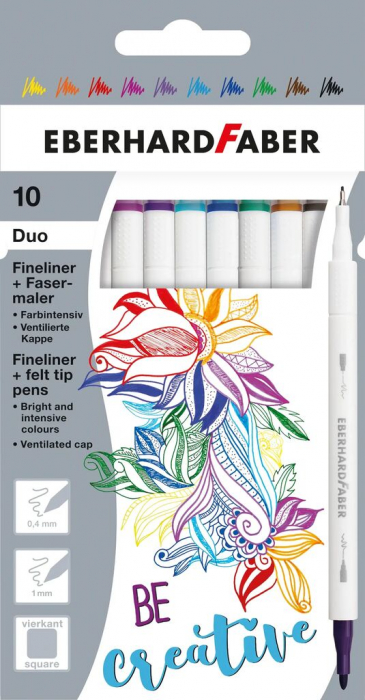 CARIOCI 10 CULORI 2 CAPETE (CARIOCA+LINER) EBERHARD FABER [1]
