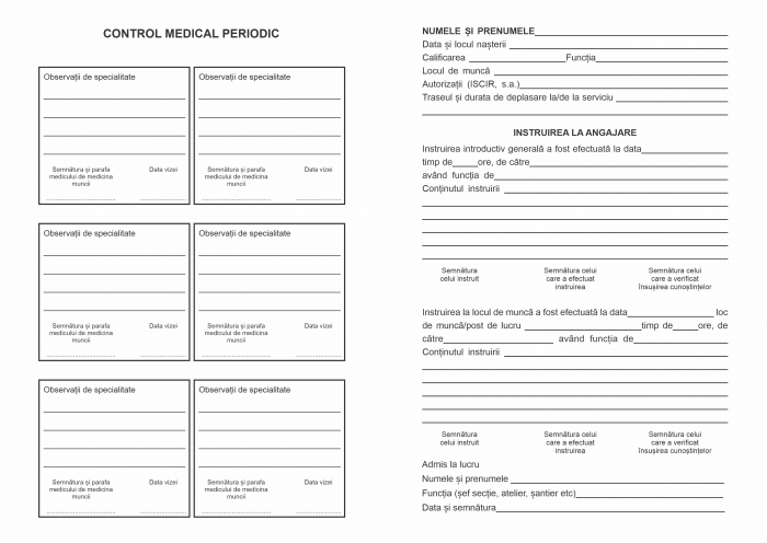 Fisa individuala pentru protectia muncii A5 -SSM [4]