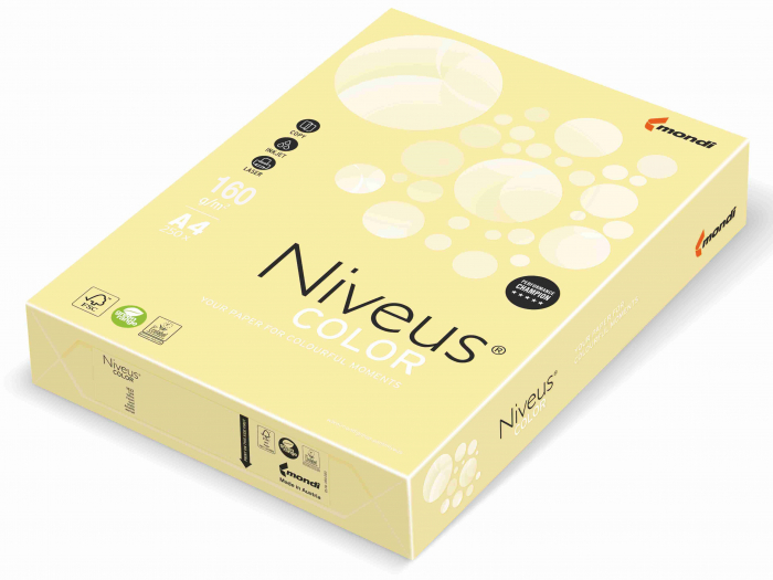 CARTON COPIATOR A4 GALBEN PAL 160G 250/TOP YE23 NIVEUS [1]