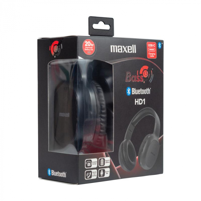CASTI FARA FIR BLUETOOTH BASS-13 BT HD MAXELL [4]
