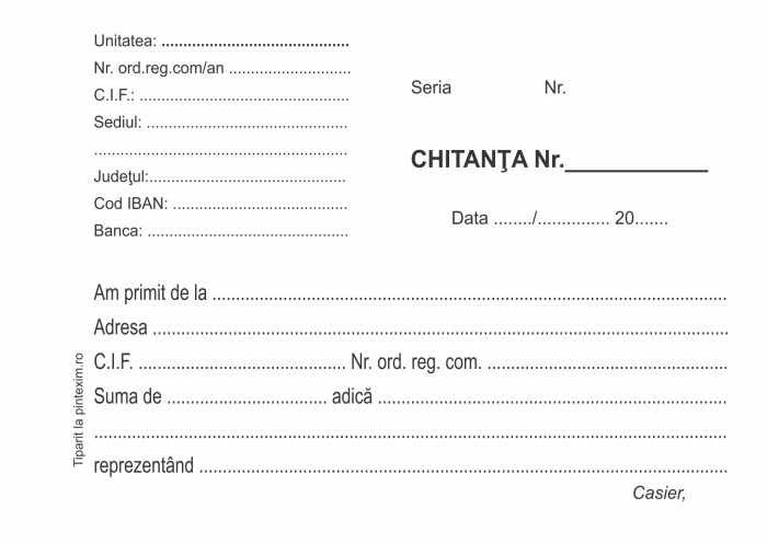 Chitantier autocopiativ A6, 2 ex.(2 x 50 seturi) - personalizat [1]