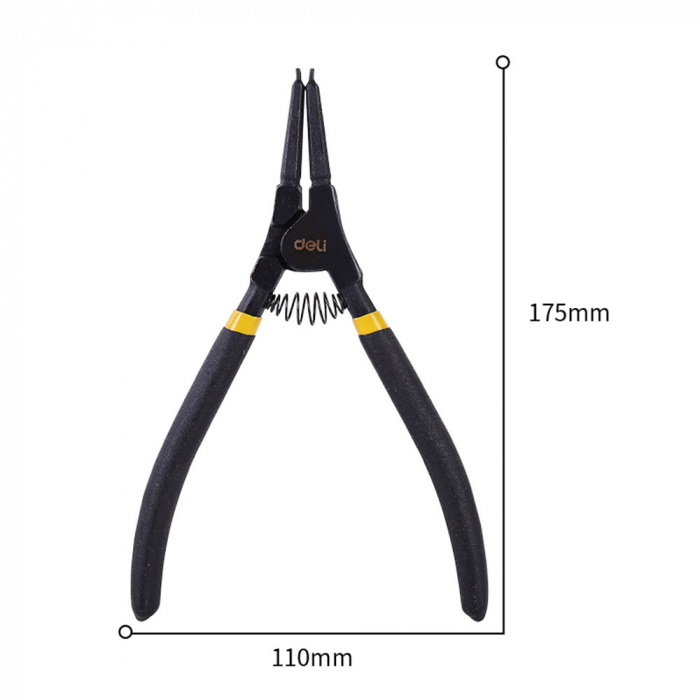 CLESTE CU VARF SUBTIRE 7 INCH NEGRU DL20022 DELI [2]