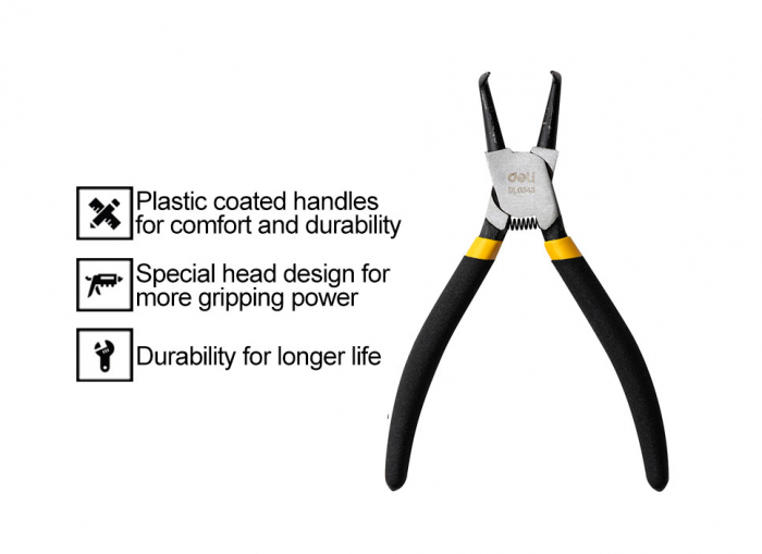 CLESTE CU VARF SUBTIRE CURBAT 7 INCH DL0343 DELI [4]
