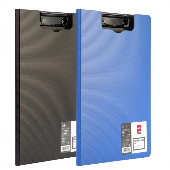 CLIPBOARD DUBLU FOAM NEGRU/ALBS ASORT. DELI [1]