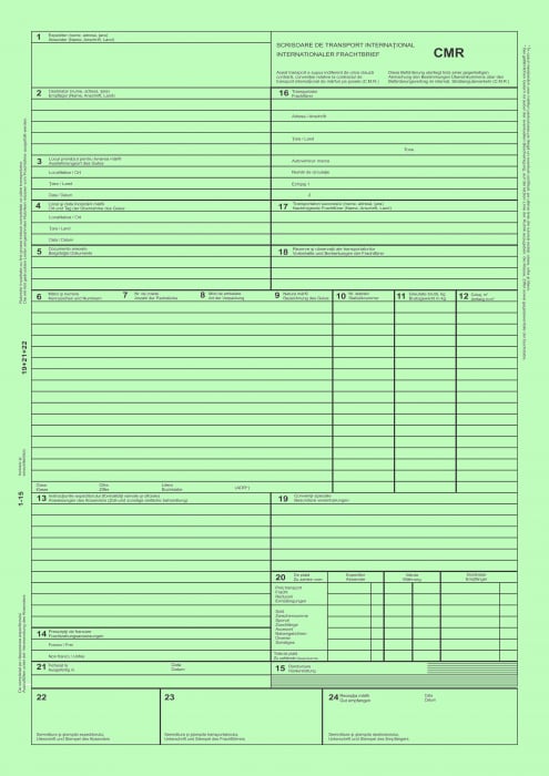 CMR  autocopiativ A4 - Scrisoare de transport international  , 3 ex.(3 x 50 seturi) - personalizat [3]