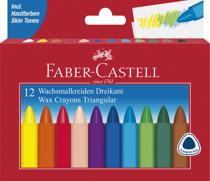 CREIOANE CERATE TRIUNGHIULARE 12 CULORI FABER-CASTELL [1]