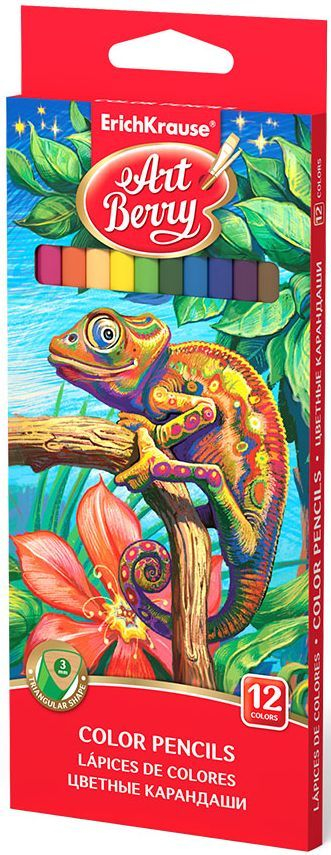 Creioane color triunghiulare 12 culori /set - ErichKrause 32479 [1]