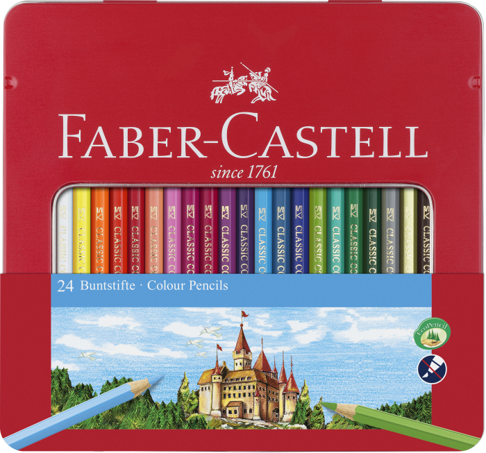 CREIOANE COLORATE 24 CULORI CUTIE METAL-2 FABER-CASTELL [1]