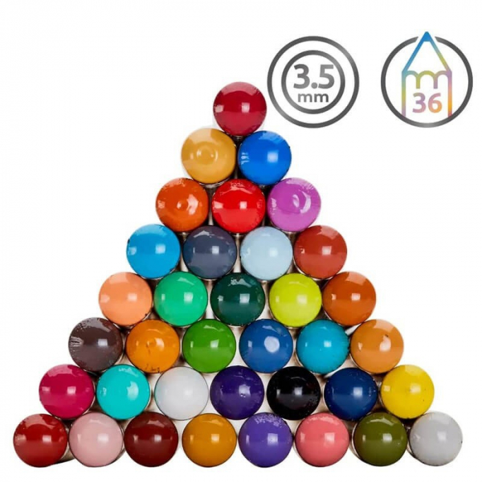 CREIOANE COLORATE 36 CULORI CUTIE METAL PROFESSIONAL CROMAFLOW DERWENT [3]