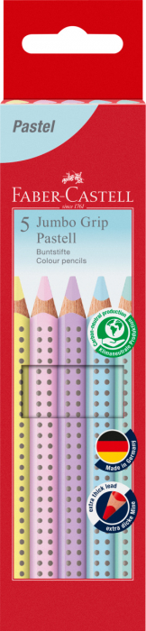 CREIOANE COLORATE 5 CULORI PASTEL JUMBO GRIP FABER-CASTELL [1]