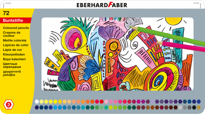 CREIOANE COLORATE 72 CULORI CUTIE METAL EBERHARD FABER [1]