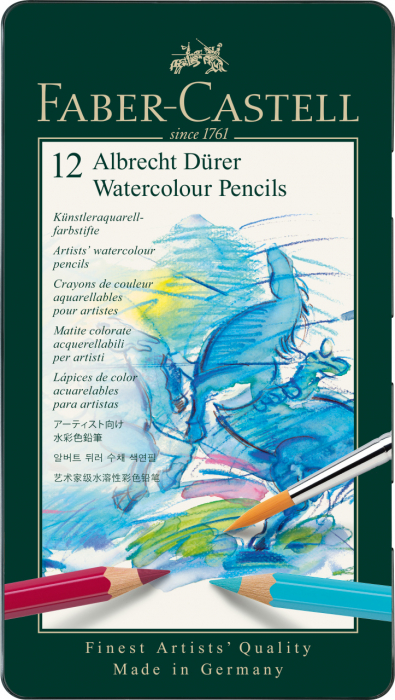 CREIOANE COLORATE ACUARELA 12 CULORI A. DURER FABER-CASTELL [1]