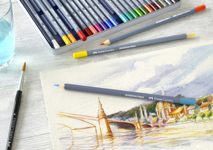 CREIOANE COLORATE AQUARELLE 24 CULORI GOLDFABER CUT. METAL FABER [4]