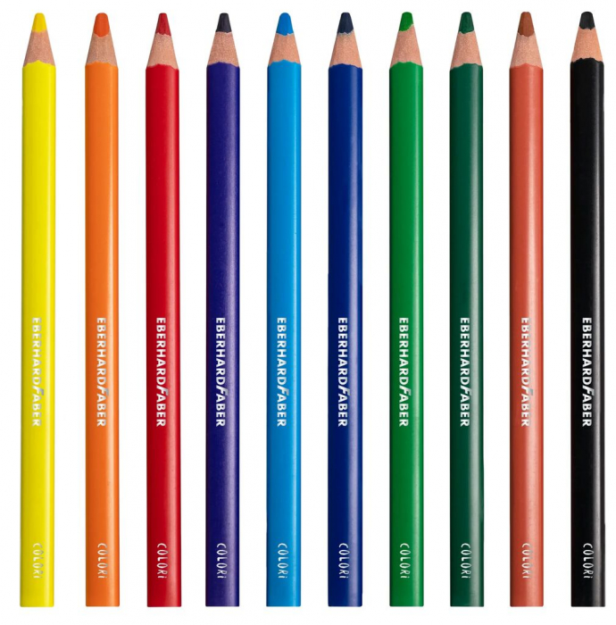CREIOANE COLORATE PLASTIC JUMBO 10 CULORI EBERHARD FABER [3]