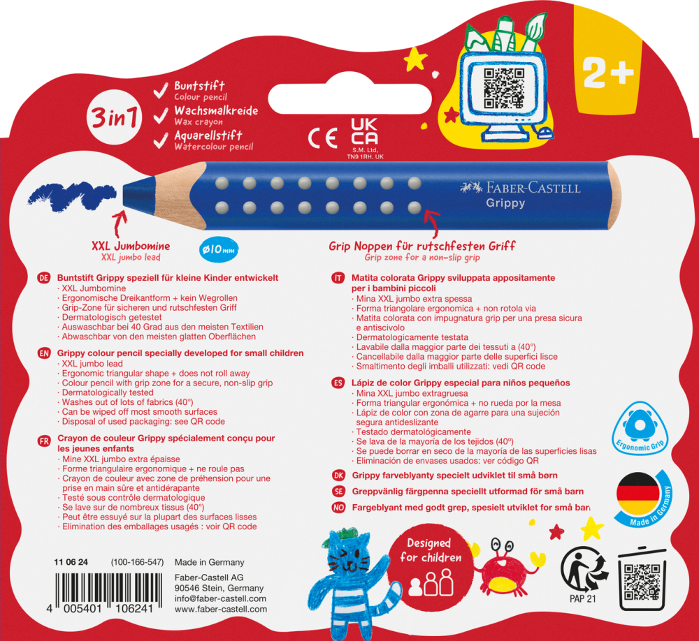 CREIOANE COLORATE XXL 10 CULORI GRIPPY FABER-CASTELL [2]