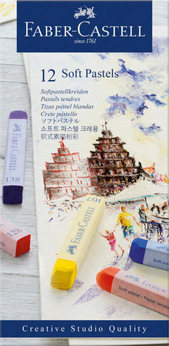 CREIOANE PASTEL SOFT 12 CULORI FABER-CASTELL [1]