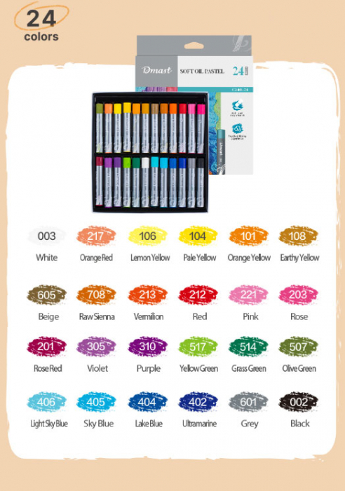 CREIOANE ULEI PASTEL PROFESIONALE 24 CULORI DMAST BY PEBEO [5]