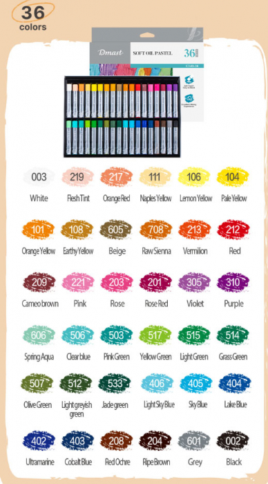 CREIOANE ULEI PASTEL PROFESIONALE 36 CULORI DMAST BY PEBEO [4]
