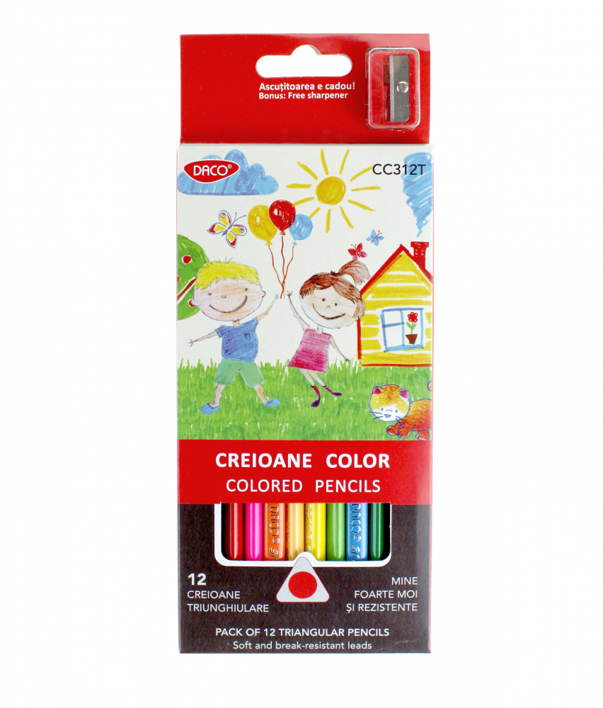 CREION COLOR 12 CULORI DACO TRIUNGHIULAR CC312T [1]