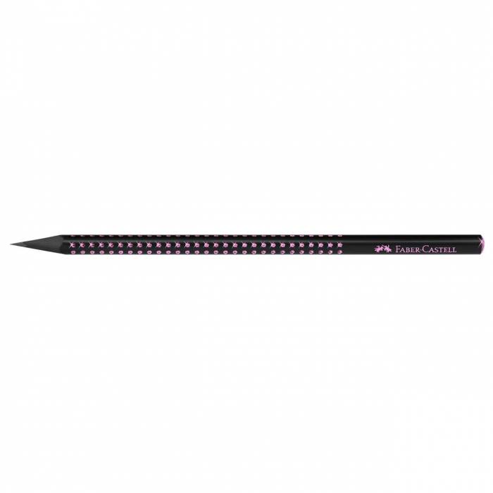 CREION GRAFIT B GRIP SPARKLE LEMN NEGRU MIDNIGHT ROSE FABER-CASTELL [2]