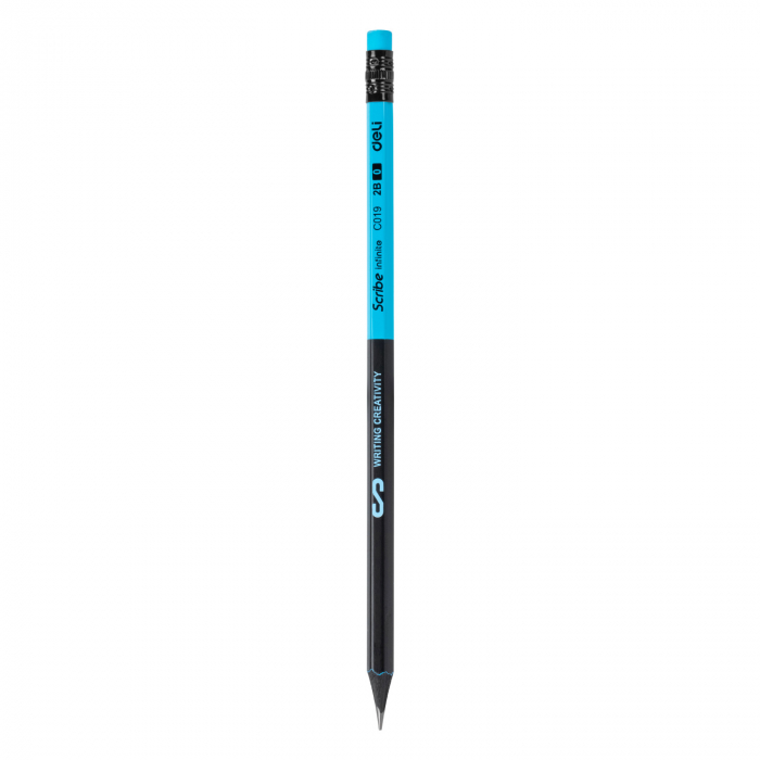 CREION GRAFIT CU GUMA LEMN NEGRU 2B DELI [4]