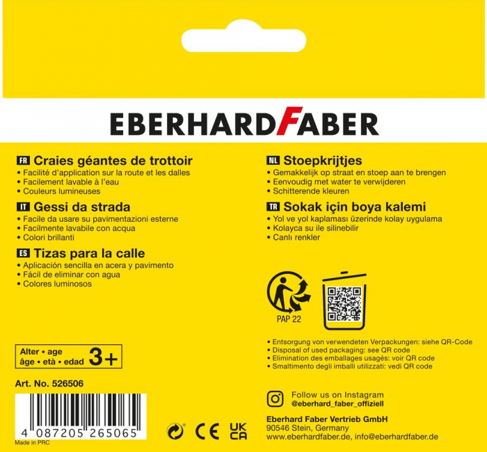 CRETA 6 CULORI DESEN ASFALT EBERHARD FABER [2]