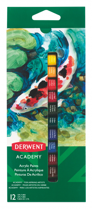 CULORI ACRILICE 12 ML 12 CULORI DERWENT ACADEMY [1]