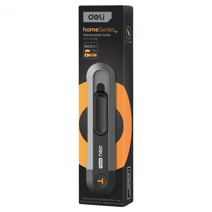 CUTTER CU RETRACTARE AUTOMATA NEGRU HOME SERIES DELI [2]