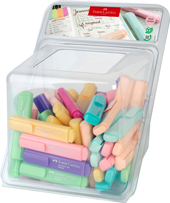 DISPLAY 100 BUC TEXTMARKER PASTEL 2024 FABER-CASTELL [1]