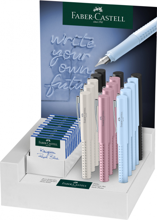 DISPLAY 15 BUC STILOU GRIP 2010 HARMONY (9F+6M) FABER-CASTELL [1]