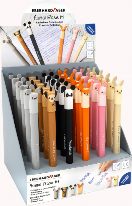 DISPLAY 36 BUC ROLLER 0.7 MM ALBASTRU ERASABLE EBERHARD FABER [1]