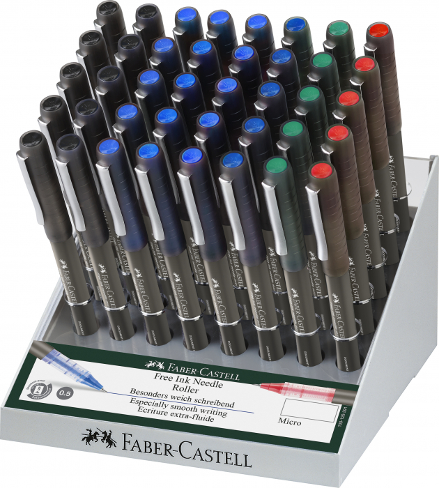 DISPLAY 40 BUC ROLLER FREE INK NEEDLE 0.5MM FABER-CASTELL [1]
