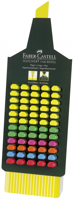 DISPLAY 60 BUC TEXTMARKER DIVERSE CULORI 1548 II FABER-CASTELL [1]